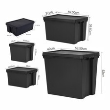 Black Storage Box with Lid