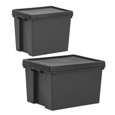 24L/45L Black Storage Box with