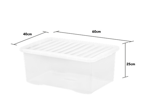 45l clear plastic - plastic, storage