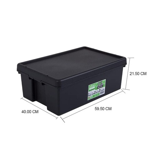 36l black storage box - 36l,