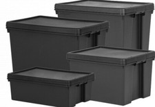 Black Storage Box with Lid