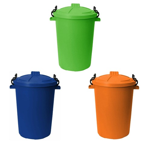 50l plastic dustbins clip - 3,