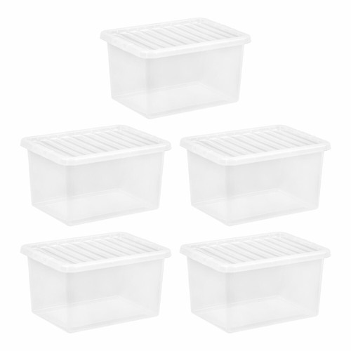 25l crystal clear plastic - clear,