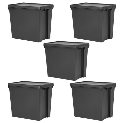 Large black storage - black, boxes