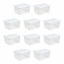 10 x 37 Litres Clear Plastic