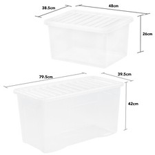 Clear Plastic Container 37L