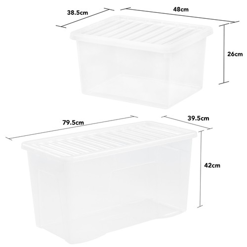 Clear plastic container 37l - plastic,