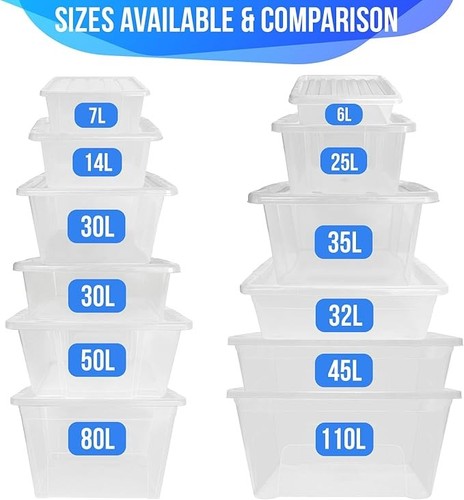 Clear plastic storage - storage, box