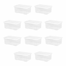 10 x 45 Litres Clear Plastic